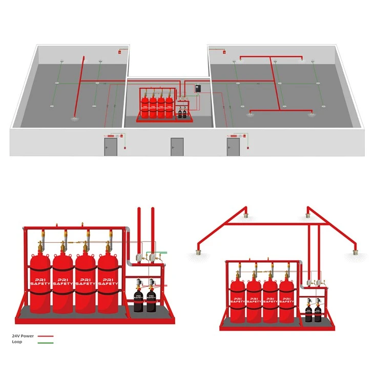 FM200 Fire System For Hospital Electrical Room Medical Facility Novec1230 Fire System Solution Design Fire System Manufacturer high quality